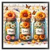 (Multi-Style) Sunflower Vase-11CT Stamped Cross Stitch 45*45cm/17.72*17.72in