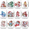 (US Local)12Pcs Christmas Diamond Painting Keychain Rhinestone Painting Keychain Pendant