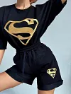 Women's Summer Sports And Leisure Embroidered Sweater 2-Piece Suit