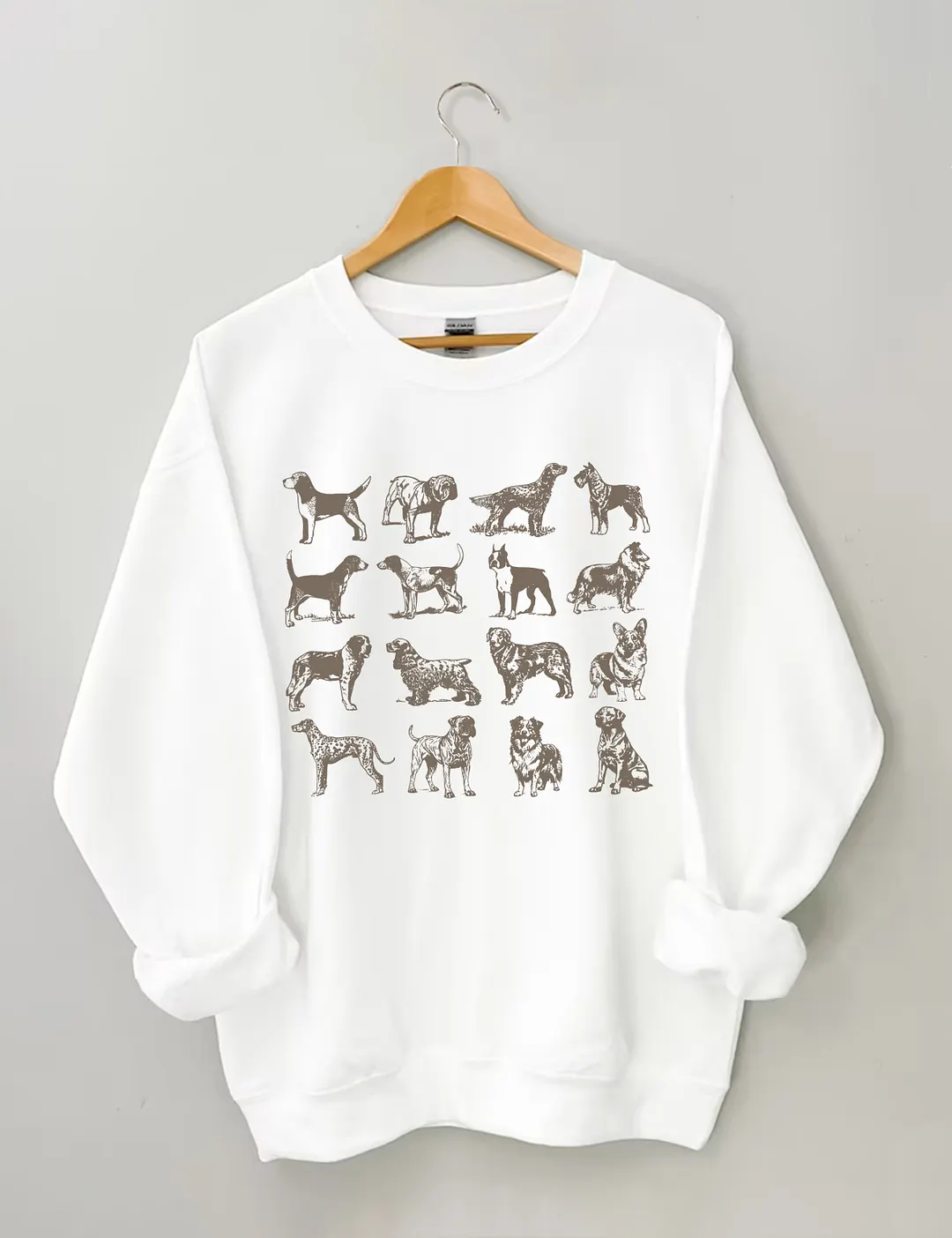 Dog Breeds Graphic Sweatshirt