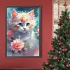 Diamond Painting-DIY Full Round Drill Flower Cat(40*60CM）