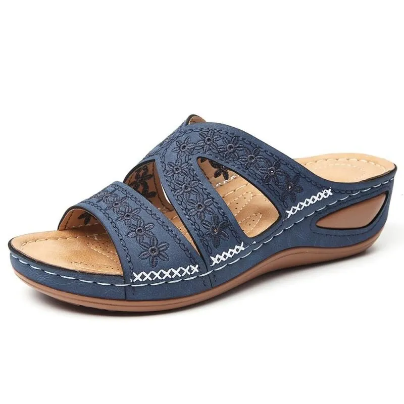 Qengg 2021 Women's Shoes New Fashion Women's Sandals Peep-Toe Shoes Woman Slip On Platfroms Flat Casual Shoes Female Wedges For Women