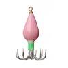 10pcs Squid Jigs Hooks Cuttlefish Bait Fishhook (Pink Luminous 30g)