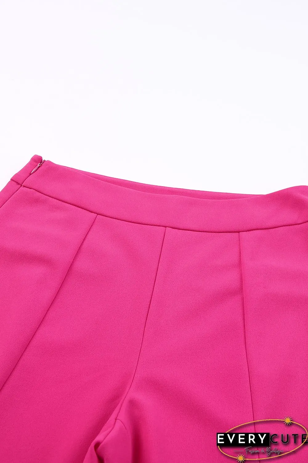 Rose Split Hem High Waist Pants