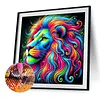 Diamond Painting -DIY Round Drill Colorful Lion(40*40CM)