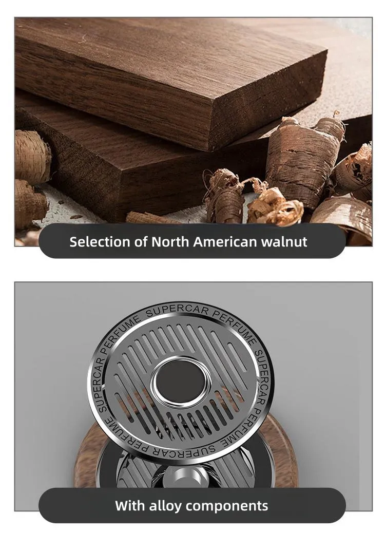 Car walnut fragrance pendant (customizable LOGO)