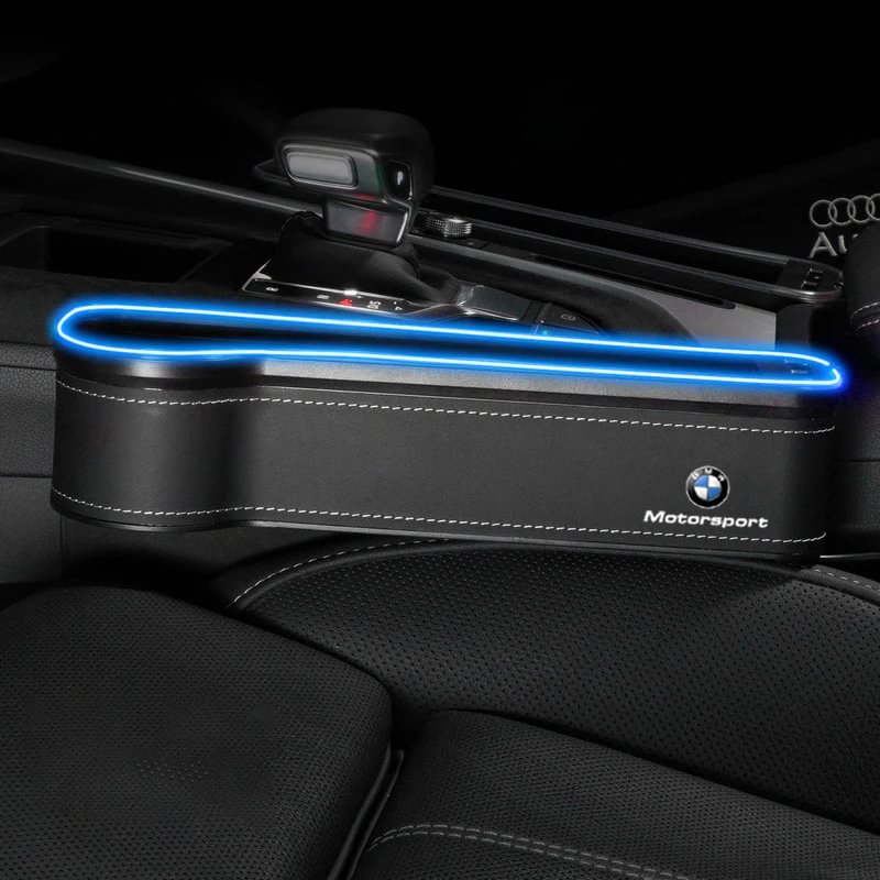 Car seat gap colorful atmosphere light storage box