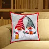 >SALE<Christmas Gnome Case Embroidery Stamped 11CT DIY Cross Stitch Kits 40x40cm