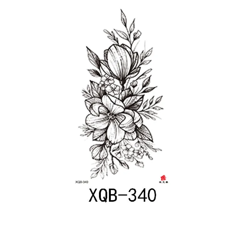 Small Full Arm Waterproof Tattoo Sticker Half Arm Arm Painted Flower Animal Arm Lasting European and American Tattoo Sticker