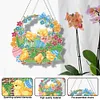 >SALE<5D Rabbit Basket Hanging Pendant With Light Strip DIY Acrylic Craft Gifts(YH317)