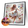 The Girl Dancing With Butterflies-Partial Special Shaped Diamond painting 30*30CM