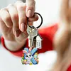 (US Local)PET Double Sided Special Shaped Easter Alphabet DIY Diamond Painting Keychain