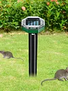 Solar Gopher Repellent Scarer Ultrasonic Vibration Repeller for Outdoor Garden