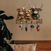 Highland Cow Ornaments Key Holder for Wall Mount 2D Bullhead Animal Wooden Towel Key Hooks Coat Hanger with 4 Hooks Cow Wall Decorative Rack for Entryway Hallway Farmhouse