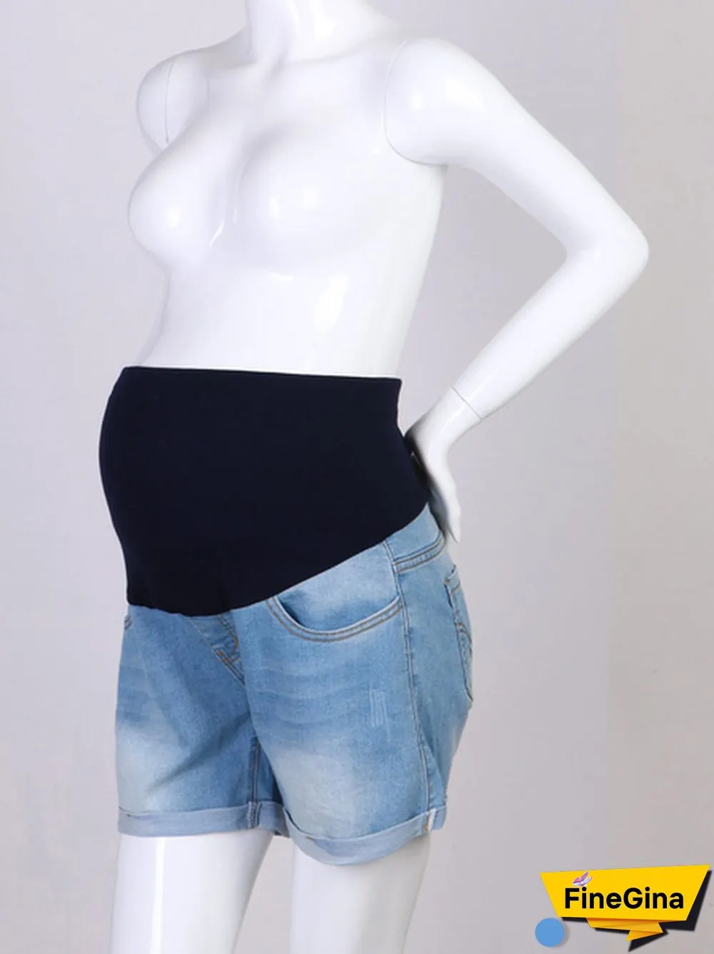Pregnant Women Casual Shorts Summer Pregnancy Low Waist Denim Shorts