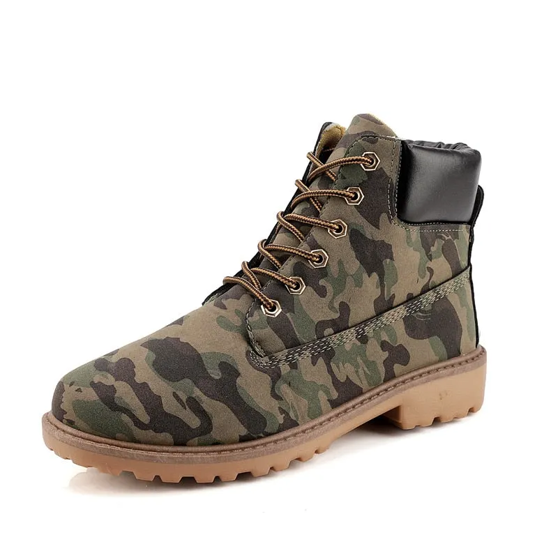 Fashion Anti-skid Men Ankle Boots Outdoor Quality Casual Tooling Shoes Handmade British Style Botas De Hombre High-top All-match