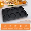 8-Hole Egg Burger Machine Reusable Meat Fryer Plate Bread Mold Pan for Gas Oven