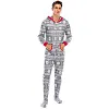 Family Matching Christmas Deer Pajamas Jumpsuits Set Family Look