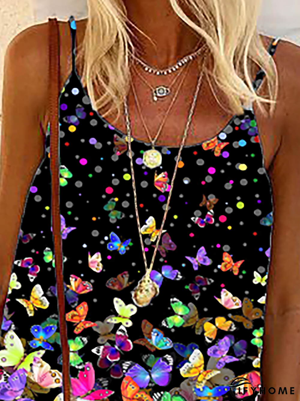 Plus size Butterfly Sleeveless Tops | IFYHOME