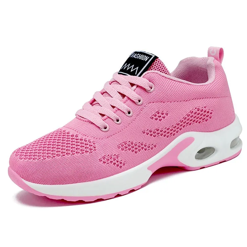 Ladies White Sneakers Female Running Shoes Breathable Casual Shoes Woman Sports Shoes Platform Sneakers Height Increase Shoes