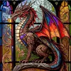 Stained Glass Dragon-11CT Counted Cross Stitch Kit(40*40cm)