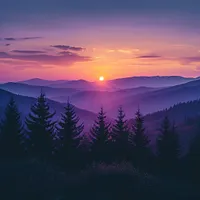 Sunset Mountain Serenity - Diamond Painting