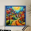(Multi Style)Colorful Houses-Full Embroidery 2 Strands 14CT Counted Cross Stitc-40*40CM