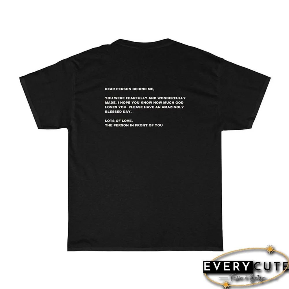 Jesus Loves You Dear Person Behind Me Funny Faithful Christian T Shirts Women Summer Fashion Religious Tshirt Top Dropshipping