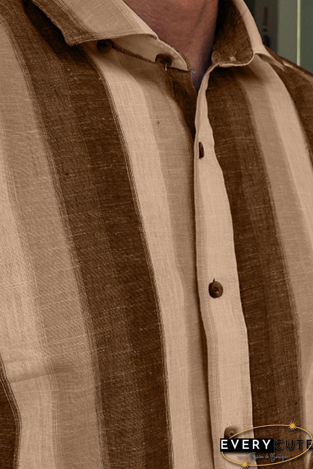Slim Fit Long Sleeve Striped Men Shirt