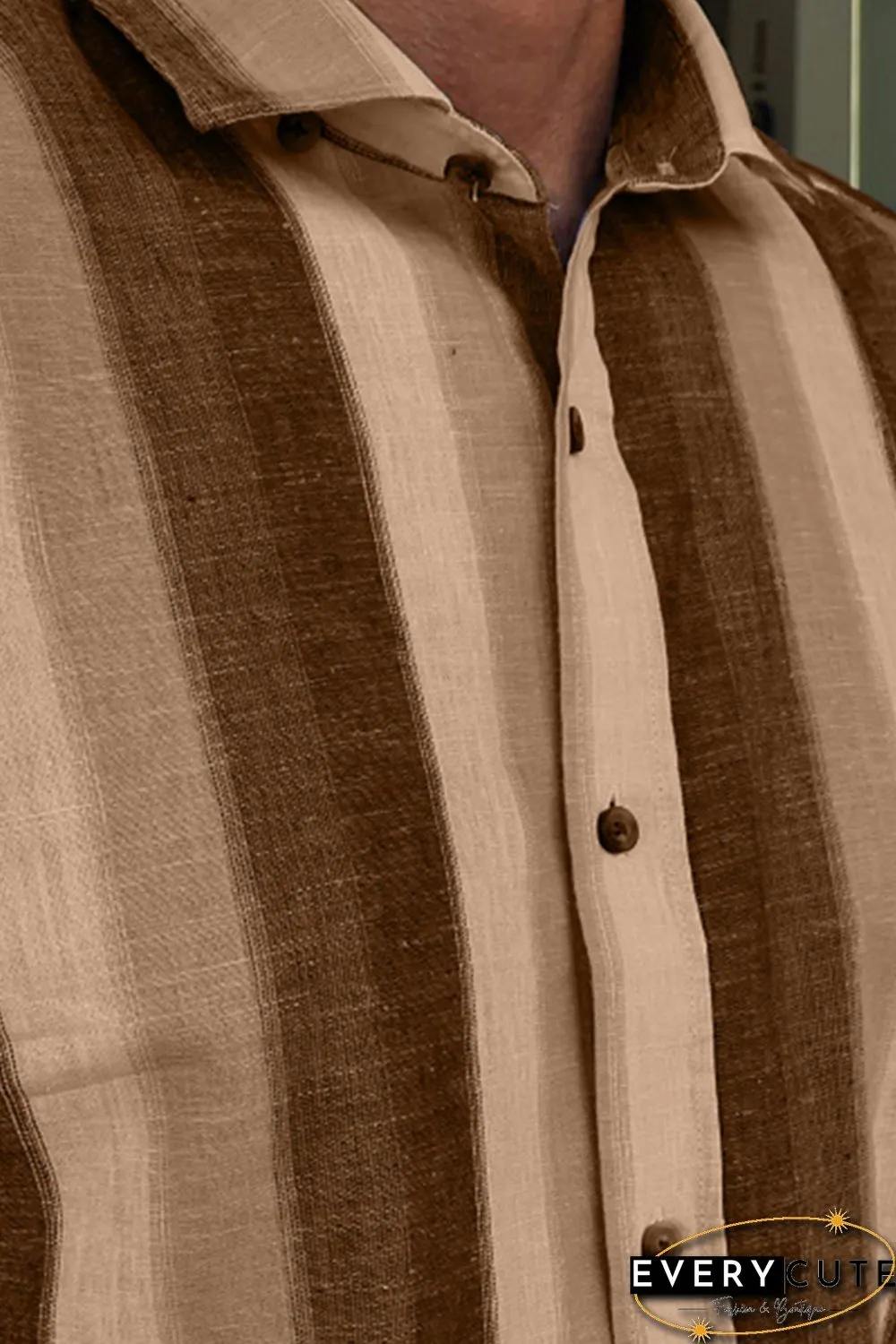 Slim Fit Long Sleeve Striped Men Shirt