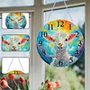 (US Local)Wood Special Shape Alpaca 5D Diamond Painting Clock Art Craft for Home Decor