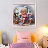 Happy Old Lady Doing Sewing-11CT Stamped Cross Stitch 45*45cm/17.72*17.72in