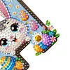 (US Local)PET Double Sided Special Shaped Easter Alphabet DIY Diamond Painting Keychain