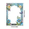 Floral Special Shape Diamond Painting Photo Frame Home Decor Gift (Flower Blue)
