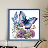 (Stamped/Counted) Flowers  Butterflies - 11CT Cross Stitch 40*40cm/15.75*15.75in