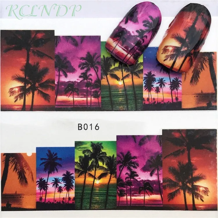 Nail sticker art decoration slider skull head Water Transfer decals manicure lacquer Accessories polish foil