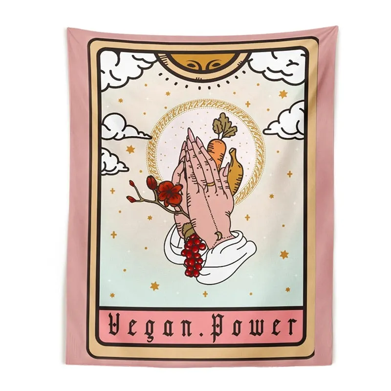 Tarot card Tapestry Wall Hanging The Sun tarot Bohemian Witchcraft Decoration Home Decoration Hippie Girls Dorm Room Decor