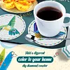 10pcs/set Diamond Crafts Diamond Painting Special Shape Coaster Kits ( Hummingbird)