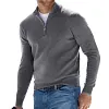 Pull Zipp&eacute; Et Col Montant Pour Hommes