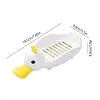 1Pcs Duck Shape Soap Box Cartoon Soap Dish Drainable Soap Holder Soap Container Soap Dish for Tray Bathroom Accessories