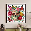 Diamond Painting-DIY Crystal Rhinestone Skull and Butterfly