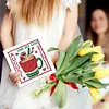 (US Local)12Pcs Month DIY Diamond Painting Greeting Card Birthday Gift for Friend