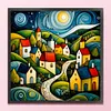 (Multi Style)Colorful Houses-Full Embroidery 2 Strands 14CT Counted Cross Stitc-40*40CM