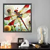 Diamond Painting-DIY Full Round Drill Dragonfly Dandelion(40*40 CM)