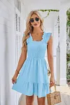 Casual Sleeveless Square Neck Dress