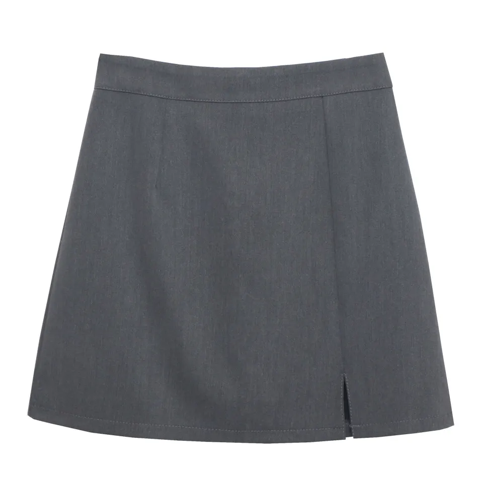 Churchf High-Waisted Open Forked-Butg Anti-Walking A-Word Short Skirt Woman 2023 Suit Fabric Thin A-Dress Skirt 8871