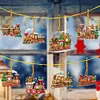 8Pcs Double Side Effect Acrylic Special Shaped Christmas Theme Xmas Trees Hanging Pendant Kits