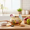 Vintage-Style Glass Hen on Nest Dish with Lid Tabletop Dessert Plate Snack Bowl