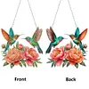 (US Local)Acrylic Special Shape Flowers Birds Diamond Painting Art Hanging Pendants