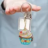 4pcs DIY Cupcake Full Drill Special Shaped Diamond Painting Keychains Gifts